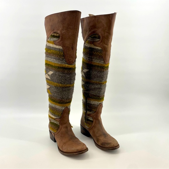 Freebird By Steven Cabal Blanket Over the Knee Southwest Boots - Size 6 - Picture 1 of 10